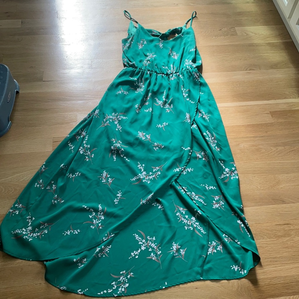 Pretty green floor length dress